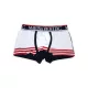 Jungenunterhose - Baumwolljersey-Boxershorts - rot gestreift - 116