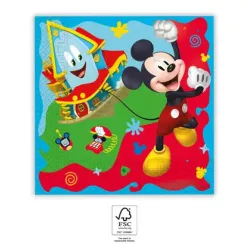   20 Stück 2-lagige Papierservietten 33x33cm MICKEY ROCK THE HOUSE