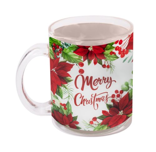 TASSE MIT BLUMENMUSTER ROT 9,7