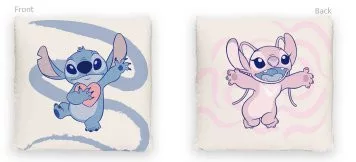 Disney Stitch Kissen, Dekokissen - beidseitiges Muster - 40 x 40 cm