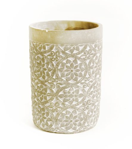 BET.VASE MIT WEIßEN BLUMEN 16*23