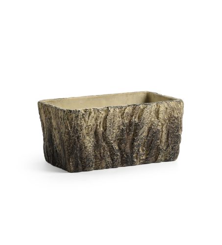 BLUMENKASTEN TEGEL HOLZSTAMM GELB/GRÜN 29*17