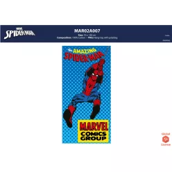   Spiderman Kinder-Strandhandtuch - 100% Baumwolle - 70x140 cm - Mittelblau