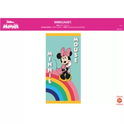   Disney Minnie Maus Kinder-Strandhandtuch - 100% Baumwolle - 70x140 cm - Grün