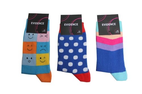 Damen Baumwollsocken - 3 Paar - gemustert - Evidence