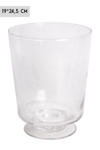 VASE + FUSS SODA WASSERKLAR 19*24,5