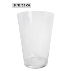 V-FÖRMIGE VASE WASSERKLAR 24/16*35