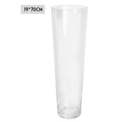V-FÖRMIGE VASE WASSERKLAR 19*70