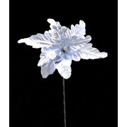 BAR.MIC.BLUME GLITZER.SILBER 52