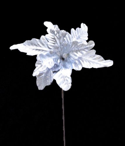 BAR.MIC.BLUME GLITZER.SILBER 52