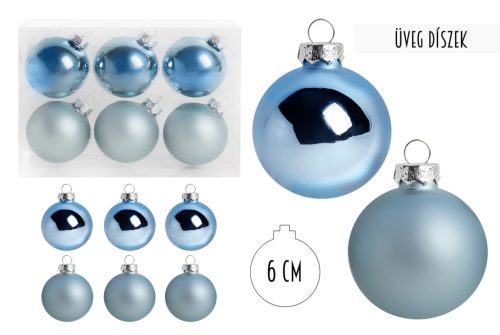Ü.KD.KUGEL*6 AZUR 6CM