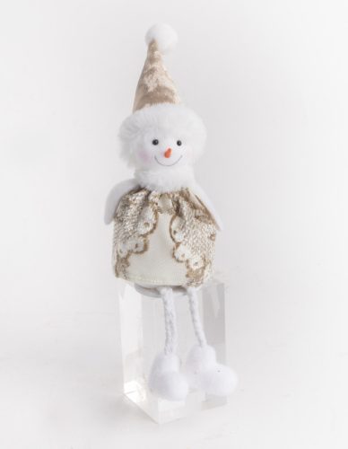 TEXT.SCHNEEMANN SITZEND LL.WEIß/AR20