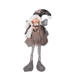 TEXT.MÄDCHEN SITZ LL.SCHWARZ/HA15*40