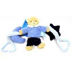 BABYHÄNGER BLAU BÄREN/RASSEL
