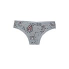 Damen Baumwoll-Zweiteiliges Unterwäsche-Set - klassischer Slip-Spaghettiträger-Top - grau - L