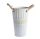 BADVASE DUNKELBLAU BLUMEN+GAR 15*25