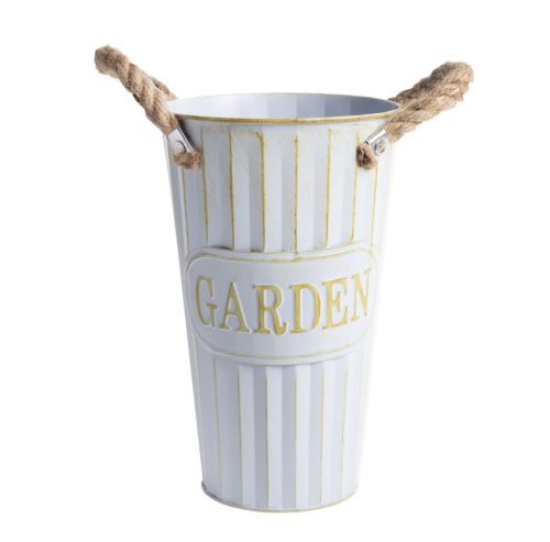BADVASE DUNKELBLAU BLUMEN+GAR 15*25