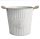 BADKORB WEISS BLUMEN+GAR 28*23