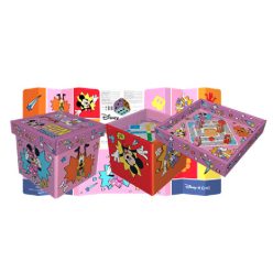   Minnie Maus Spielzeugkorb 20L (4-in-1-Brettspiel, Aufbewahrung, Sonnenschutz, Stuhl)