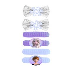   Die Eiskönigin glitzerndes Haarspangen-Set und 4 Haargummis in einem