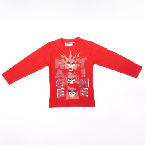 Angry Birds Jungen Langarmshirt - Baumwollshirt - Rot_140