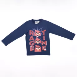   Angry Birds Jungen Langarmshirt - Baumwollshirt - Dunkelblau_110