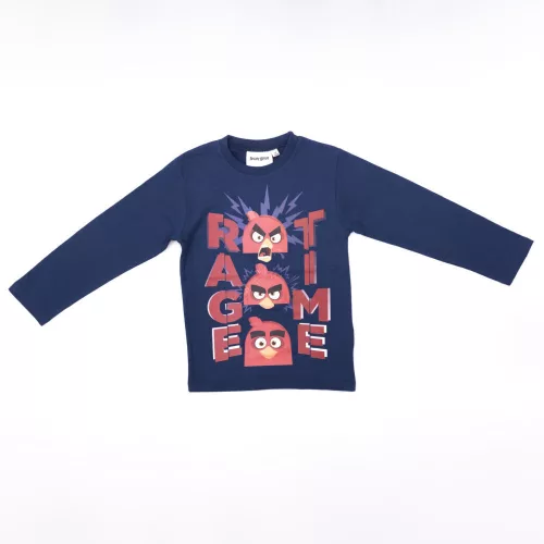 Angry Birds Jungen Langarmshirt - Baumwollshirt - Dunkelblau_128