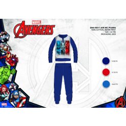   Winter Baumwoll-Interlock-Kinderpyjama - Avengers - dunkelblau - 140