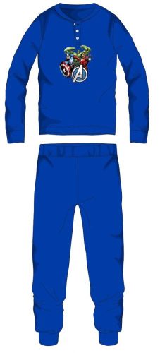 Rächer Winterdicke Kinderpyjama - Baumwollflanellpyjama - mittelblau - 104