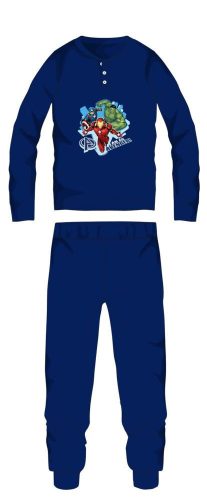 Rächer Winter-Baumwollkinderpyjama - Interlock-Pyjama - dunkelblau - 104