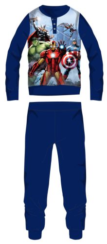 Rächer Fleece-Pyjama - Winterdicke Kinderpyjama - dunkelblau - 110