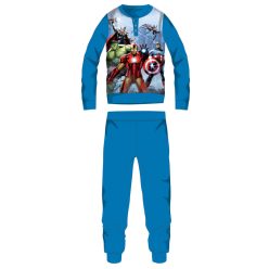   Rächer Fleece-Pyjama - Winterdicke Kinderpyjama - hellblau - 110