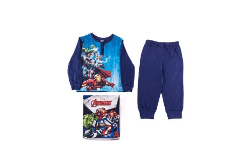 Langer dünner Baumwollkinderpyjama - Avengers - 104 - dunkelblau