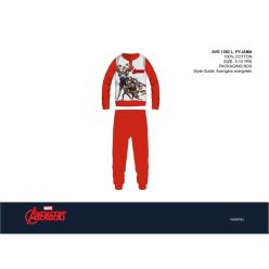Avengers Kinderpyjama - Jersey Baumwollpyjama - Rot - 104