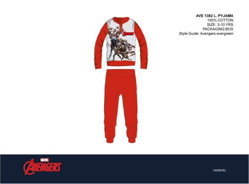 Avengers Kinderpyjama - Jersey Baumwollpyjama - Rot - 104