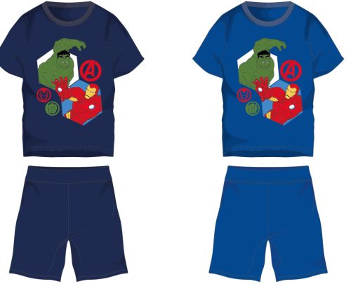 Avengers Baumwoll-Sommer-Set - T-Shirt-Shorts-Set - Mittelblau - 110