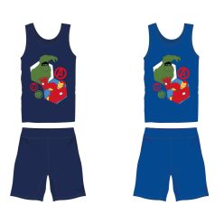   Rächer Baumwoll-Sommerensemble - T-Shirt-Shorts-Set - mittelblau - 110