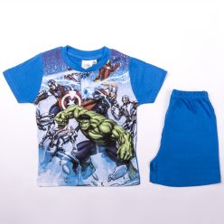   Kurzarm-Baumwollkinderpyjama - Avengers - Ultron - mittelblau - 98