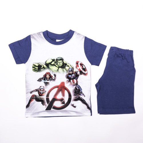 Avengers Jungen Baumwoll-Sommer-Set - T-Shirt-Shorts-Set - Dunkelblau - 98