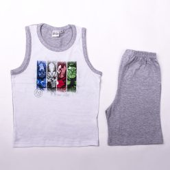   Avengers Jungen Baumwoll-Sommer-Set - T-Shirt-Shorts-Set - Grau - 128