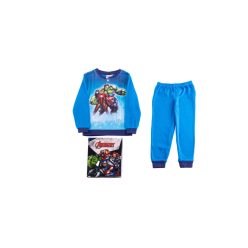 Dicke Baumwoll-Kinderpyjama - Avengers - Mittelblau - 104
