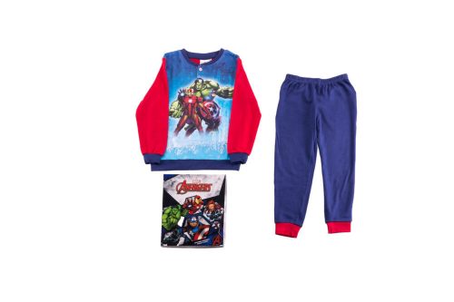 Dicke Baumwoll-Kinderpyjama - Avengers - Dunkelblau-Rot - 110