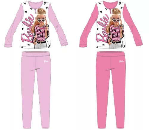 Barbie Baumwoll-Jersey-Kinderpyjama - Hellrosa - 110