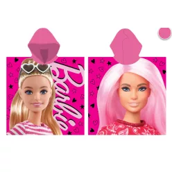 Barbie 100% Baumwollponcho - 55x110 cm