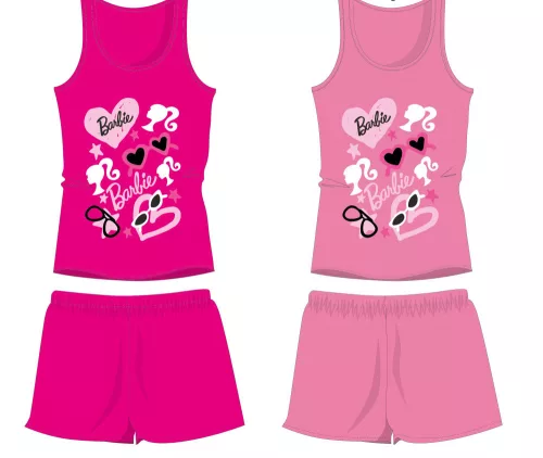 Barbie Baumwoll-Sommer-Set - T-Shirt-Shorts-Set - Pink - 110