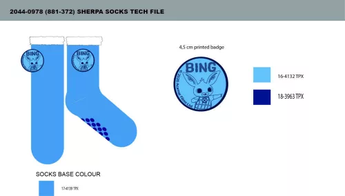 Bing Häschen rutschfeste warme Winterkniestrümpfe für Kinder - Sherpa-Socken - dunkelblau - 23-26