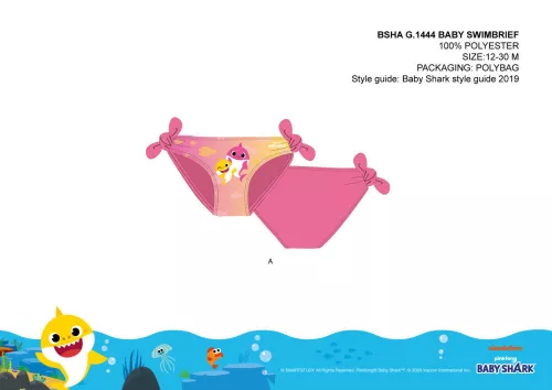 Baby Hai Baby Badeanzug Unterteil für Mädchen - rosa - 92