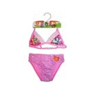 44 Verspielter Katzendruck Bikini für Mädchen - mit Dreieck-Oberteil - Rosa - 98