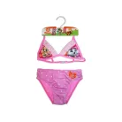 44 Verspielter Katzendruck Bikini für Mädchen - mit Dreieck-Oberteil - Rosa - 98