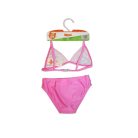 44 Verspielter Katzendruck Bikini für Mädchen - mit Dreieck-Oberteil - Rosa - 98
